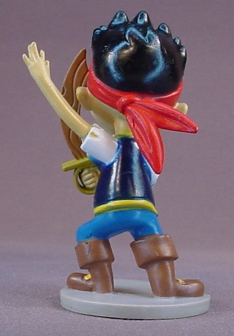 Disney Jake And The Neverland Pirates Jake Swinging His Sword PVC Figure On A Round Gray Base