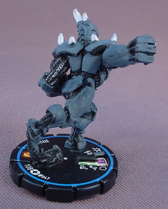 Heroclix Rhino #047, Experienced, Uncommon, Marvel Critical Mass, 2003