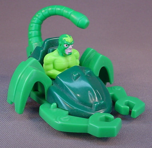 Marvel Spider-Man Scorpion In A Stingstriker Vehicle, 5 Inches Long, The Tail Moves Up & Down As It Rolls