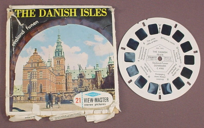 View-Master Reel, The Danish Isles, Sealand Funen Denmark, C4782, C 4782, Has The Taped Packet, Reel # 2, GAF Corp, Viewmaster
