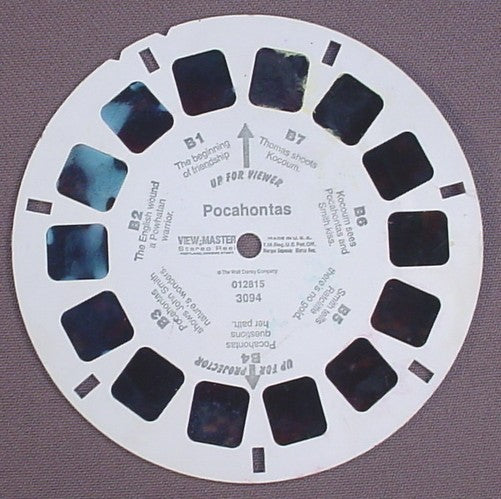 View-Master Walt Disney's Pocahontas, 3094, 012-815, Reel B, The Walt Disney Co, Viewmaster