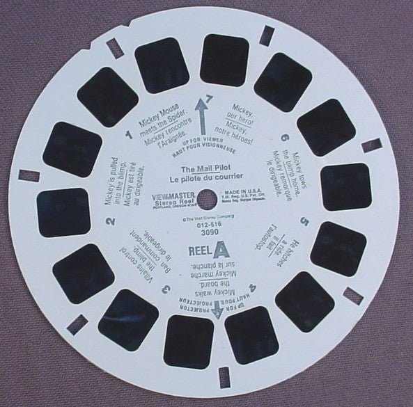 View-Master Disney The Mail Pilot, 3090, 012-516, Reel A, The Walt Disney Co, Viewmaster