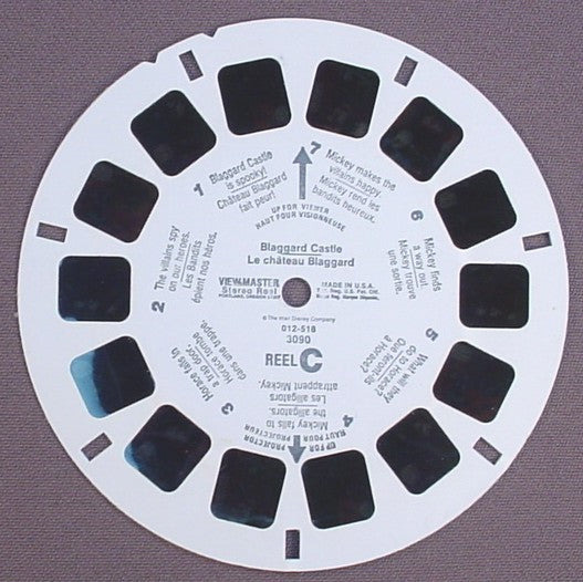 View-Master Disney Blaggard Castle, 3090, 012-518, Reel C, The Walt Disney Co, Viewmaster