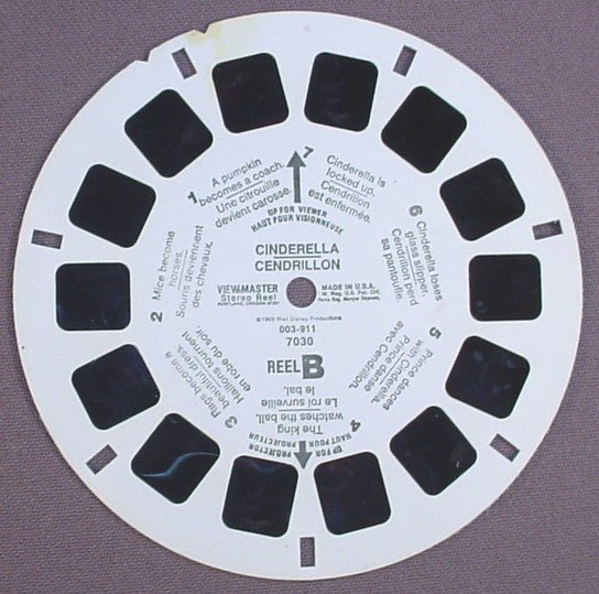 View-Master Walt Disney Cinderella, 7030-003-911, Reel B, 1965 Walt Disney Prod, Viewmaster