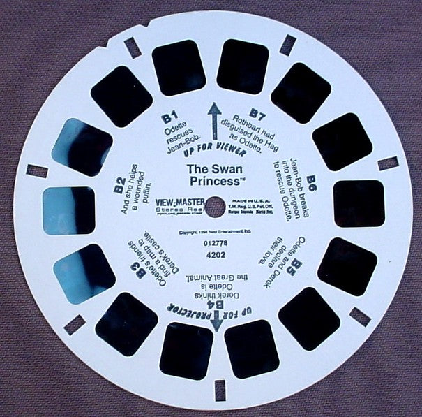 View-Master The Swan Princess, 4202-012-778, Reel B, 1994 Nest Entertainment Inc, Viewmaster