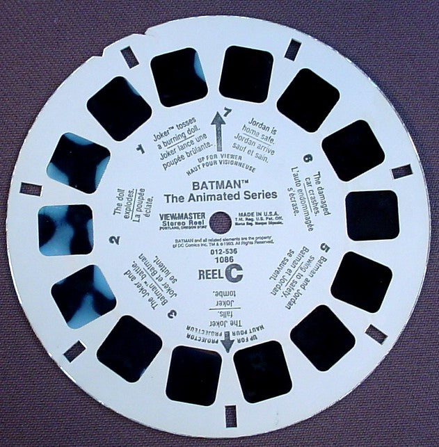 View-Master Batman The Animated Series, 1086-012-536, Reel C, 1993 DC Comics, Viewmaster