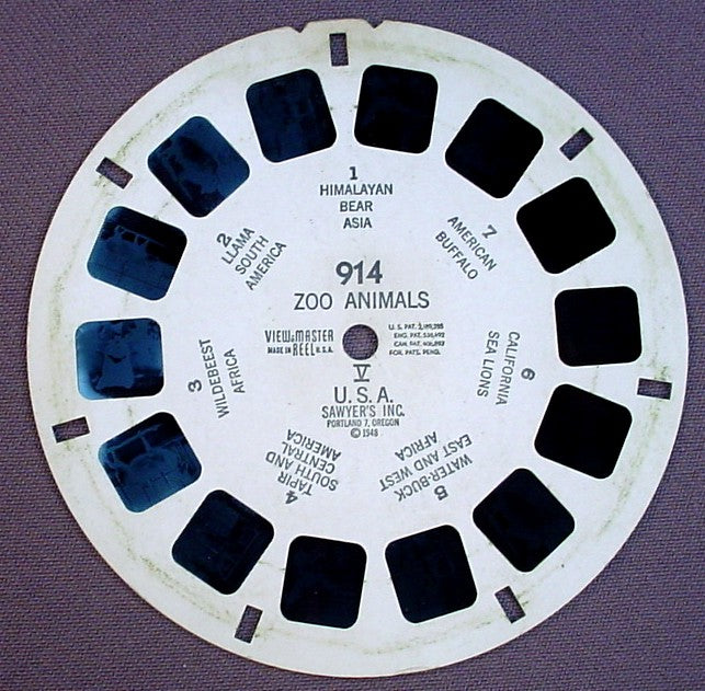 View-Master Zoo Animals U.S.A., 914, 1948 Sawyer's Inc, Viewmaster