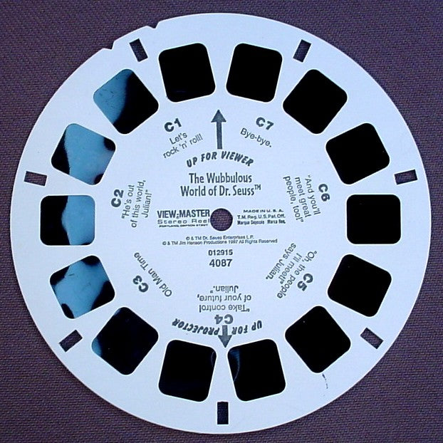 View-Master The Wubbulous World Of Dr Seuss, 4087-012-915, Reel C, 1997 Jim Henson Prod, Viewmaster