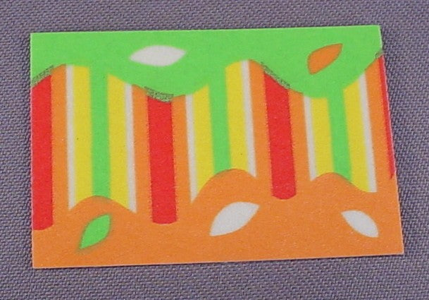 Playmobil Green & Orange Design Rectangular Cloth Carpet Or Rug, Furniture, 3967, 30 89 9620