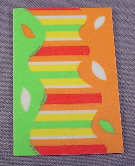Playmobil Green & Orange Design Rectangular Cloth Carpet Or Rug, Furniture, 3967, 30 89 9620