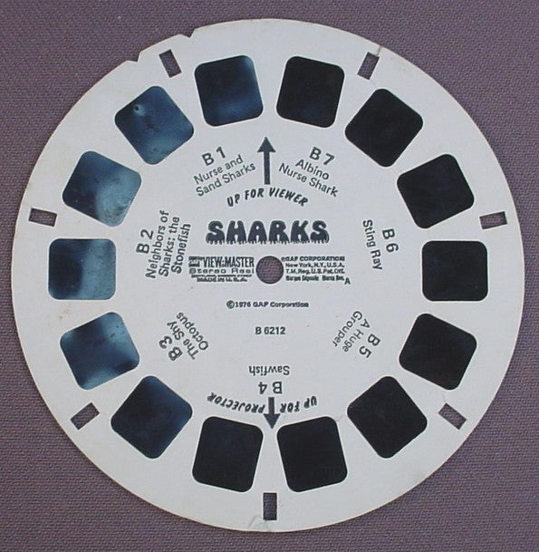 View-Master S.H.A.R.K.S., Sharks, B 6212, B6212, 1976 GAF Corp