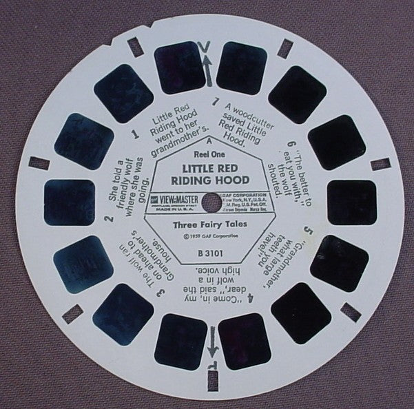 View-Master Little Red Riding Hood, Three Fairy Tales, B 3101, B3101, Reel 1, 1959 GAF Corp