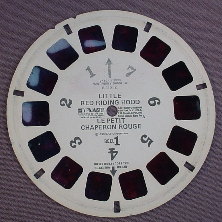 View-Master Little Red Riding Hood, Le Petit Chaperon Rouge, B 3101-C, B3101-C, Reel C, 1959 GAF Corp