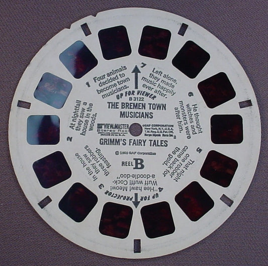View-Master The Bremen Town Musicians, Grimm's Fairy Tales, B3122, B 3122, Reel B, 1960 GAF Corp
