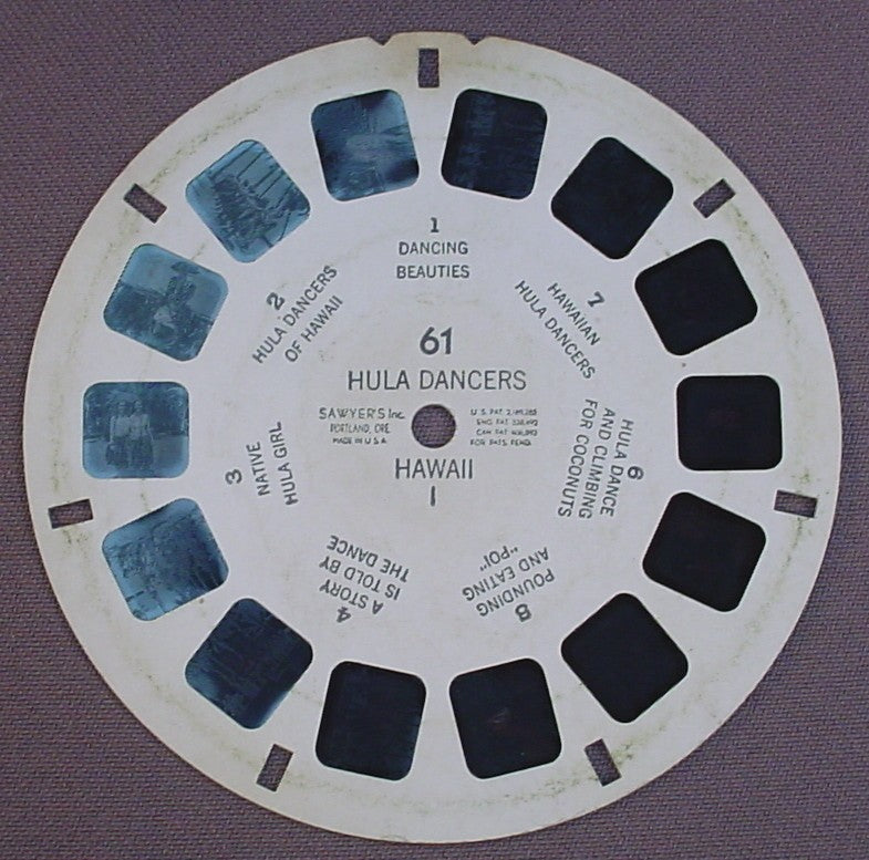 View-Master Hula Dancers, Hawaii, 61, Sawyer's Inc, Viewmaster