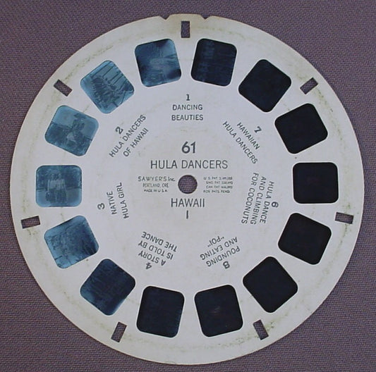 View-Master Hula Dancers, Hawaii, 61, Sawyer's Inc, Viewmaster