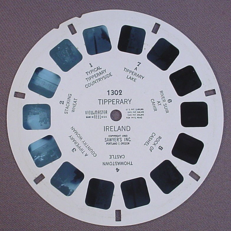 View-Master Tipperary Ireland, 1302, 1950 Sawyer's Inc, Viewmaster
