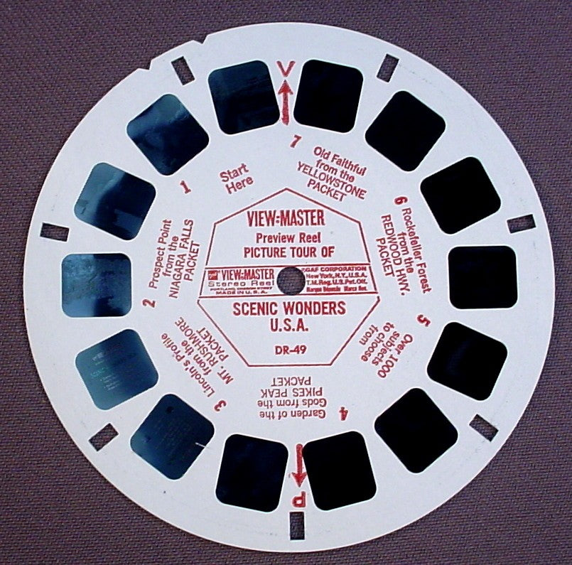 View-Master Picture Tour Of Scenic Wonders, DR-49, DR49, GAF Corp, Viewmaster