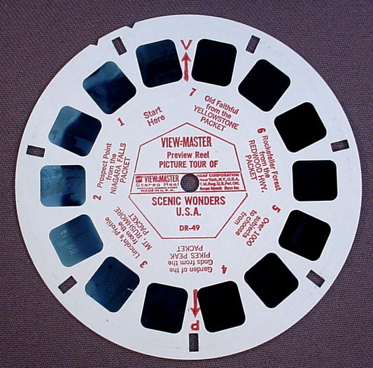 View-Master Picture Tour Of Scenic Wonders, DR-49, DR49, GAF Corp, Viewmaster