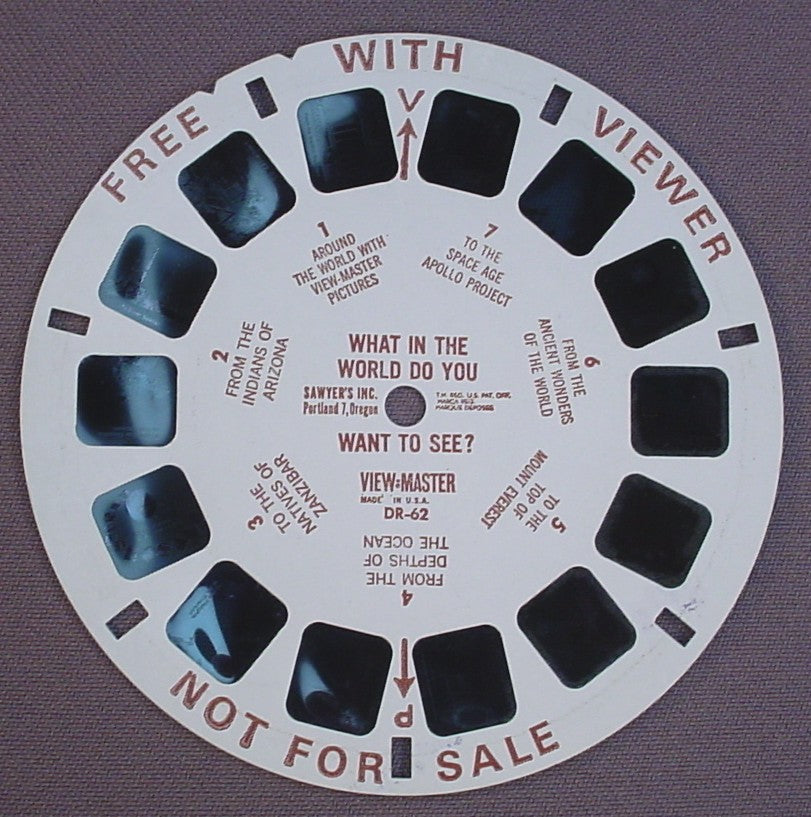 View-Master What In The World Do You Want To See, DR-62, Sawyer's Inc, Viewmaster