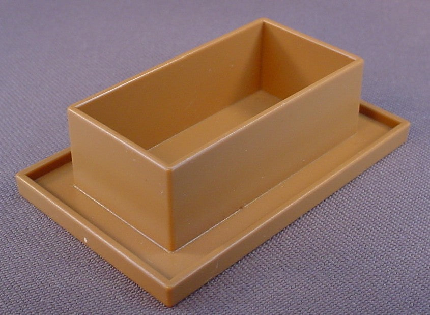 Playmobil Tan Or Light Brown Low Rectangular Table, 7/8 Inches Tall, 1 3/4 Inches By 2 3/4 Inches