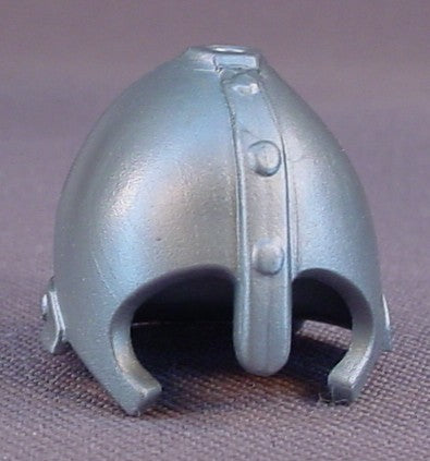 Playmobil Silver Gray Helmet With Cheek Nose & Neck Protectors, Has A Hole For An Ornament, Grey