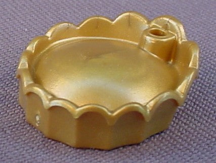 Playmobil Gold Crown Or Hat With Turned Up Scalloped Brim That Is Higher In The Front, Has A Hole