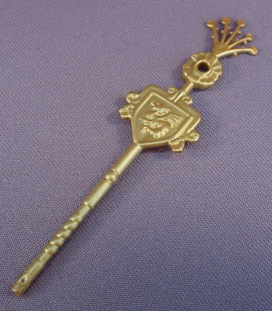 Playmobil Gold Royal Staff With Shield With Dragon & 5 Prong Frill, 4258