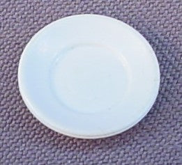 Playmobil White Plate Or Dish, 5/8 Inch Across, 3208 4055 4145 4157 4249 4263 4264 4279 4286 4857