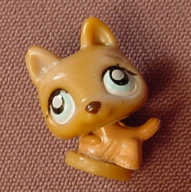 Littlest Pet Shop Teeniest Tiniest Teensies Light Brown German Shepherd Puppy Dog With Light Blue Eyes