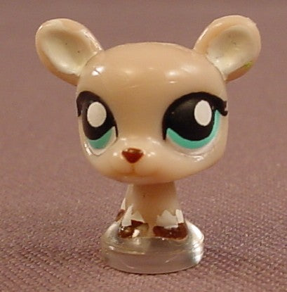 Littlest Pet Shop Teeniest Tiniest Teensies Light Brown Baby Deer Fawn With Yellow Ears And Blue Eyes