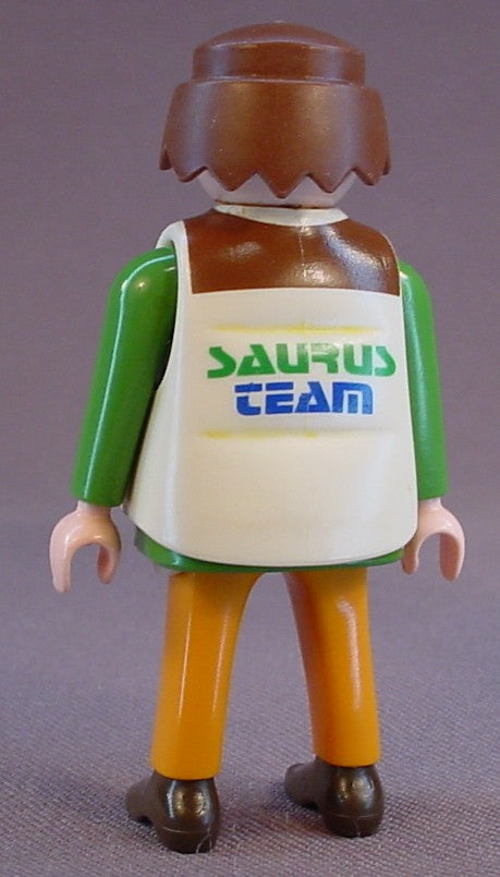 Playmobil Adult Male Dinosaur Expert Figure In A Green Shirt And An Off White Vest With Pocket