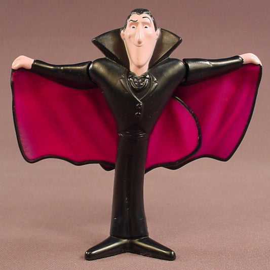 Hotel Transylvania Cape Flappin' Drac, 3 3/4 Inches Tall, The Lever In His Back Makes His Arms Move