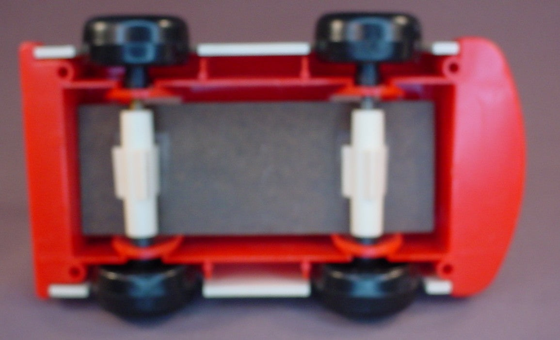 Fisher Price Vintage Mini Bus Or Van, Red Roof & Bumpers, White Body