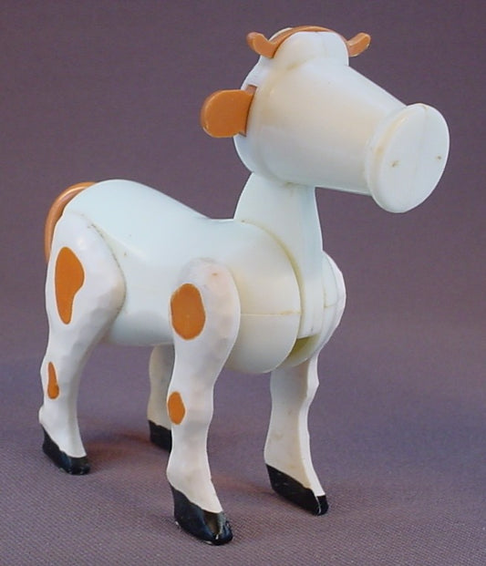 Fisher Price Vintage Cow Animal Figure, 686 699 915, Animal Pals Barn, 1976-1985