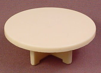 Fisher Price Vintage White Round Dining Room Table, 2 3/4 Inches Across, 952 House