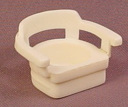 Fisher Price Vintage White Captain's Kitchen Chair With A Dot On The Back, 952 House