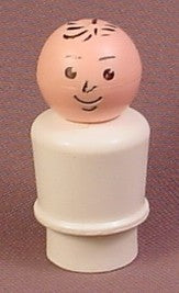 Fisher Price Vintage Doctor Dentist Or Driver, 123 126 931 997, Black Heat Stamped Hair