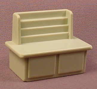 Fisher Price Vintage Gray Newsstand Without Litho, 938 Play Family Sesame Street