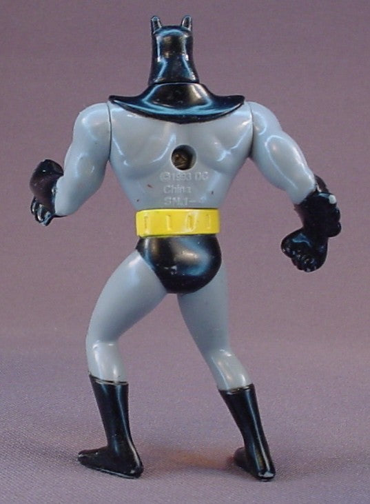 Batman Action Figure Toy Without The Cape, 3 3/4 Inches Tall, The Arms & Legs Move, 1993 McDonalds