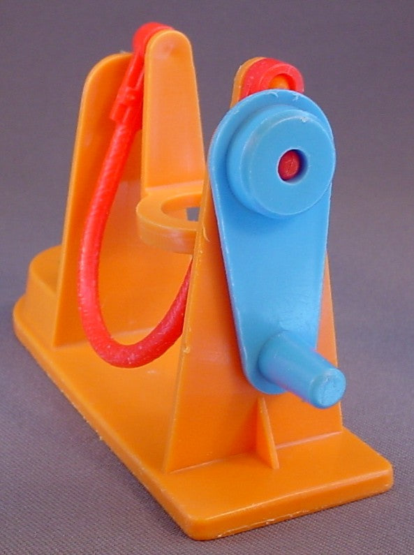 Fisher Price Vintage Orange Jump Rope With Blue Crank Handle, Skipping Rope, Playground