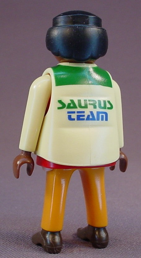 Playmobil Adult Male African American Ranger Figure In A Light Yellow Jacket With Pockets