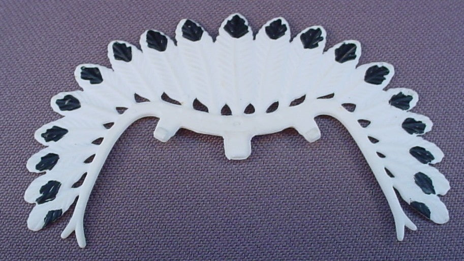 Playmobil Black & White Rubbery Feathers For A Chief's Headdress, Flat With Tabs