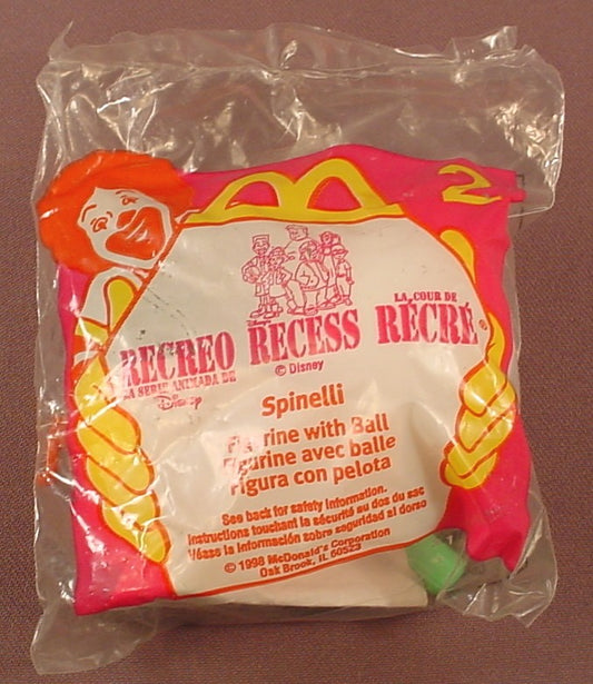 Disney Recess Spinelli Figure With A Stick And Ball Sealed In The Original Bag, #2, 1998 McDonalds