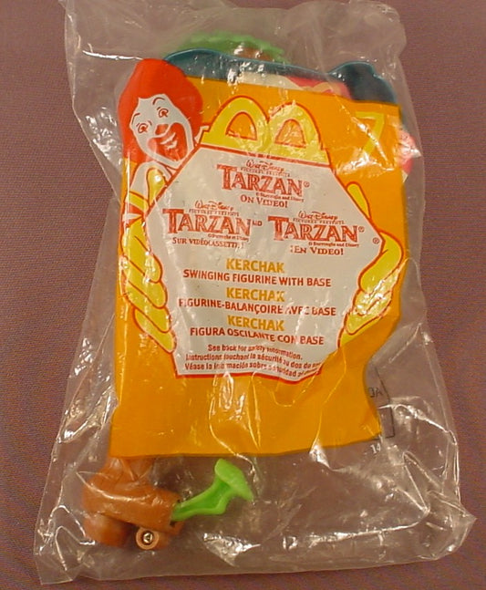 Disney Tarzan Kerchak Gorilla On A Tire Toy Sealed In The Original Bag, #7, 2000 McDonalds