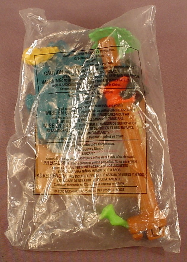 Disney Tarzan Kerchak Gorilla On A Tire Toy Sealed In The Original Bag, #7, 2000 McDonalds