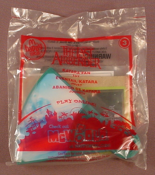 The Last Airbender Movie Katara Fan Toy Sealed In The Original Bag, #3, 2010 McDonalds