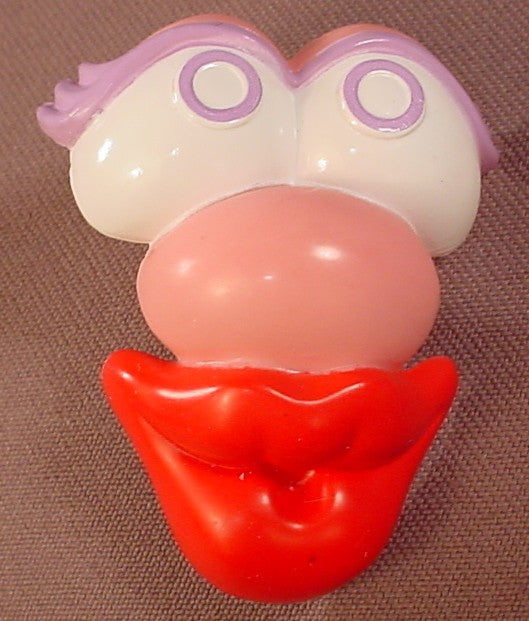Mr & Mrs Potato Head One Piece Face With Purple Eyes & Red Lips, For 3 1/2 To 4 Inch Bodies