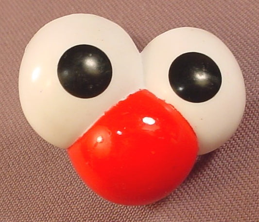 Mr & Mrs Potato Head One Piece Face With White Eyes & A Red Nose, For 3 1/2 To 4 Inch Bodies
