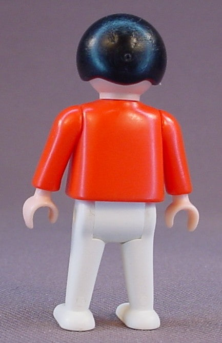 Playmobil Male Boy Child Classic Style Figure With A Red Body And White Legs, Black Hair, 3223 3278